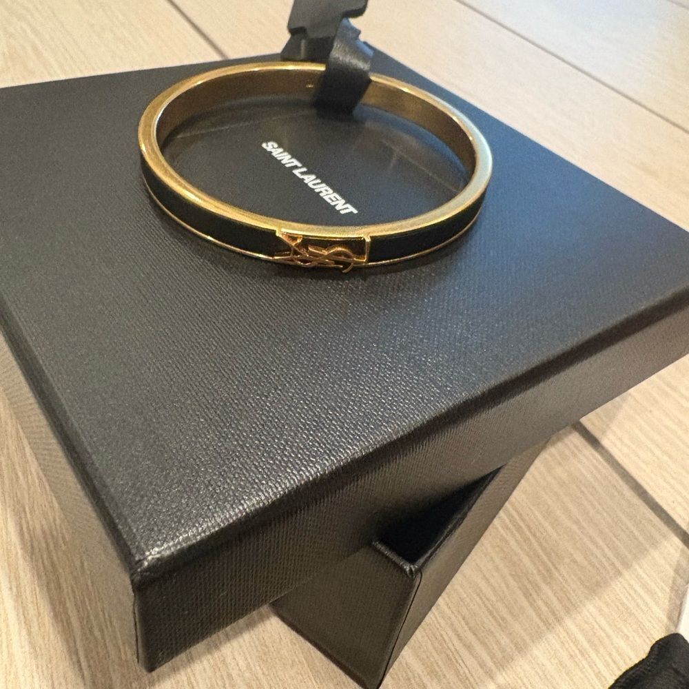 Brand new with box and dustbag Saint Laurent Black Leather Bracelet - Picture 3 of 5